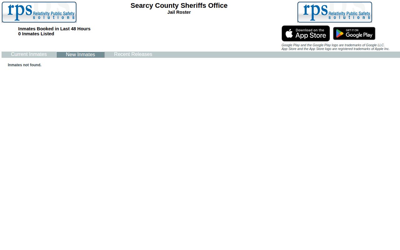 Searcy County RPS new inmates booking window